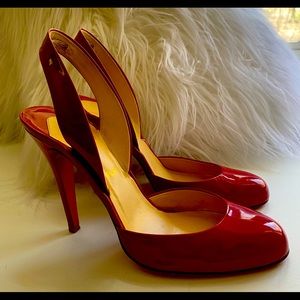 Red patent leather Christian Louboutin 👠 heels